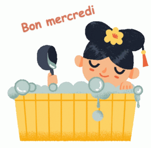 Gif animé Bon mercredi bain
